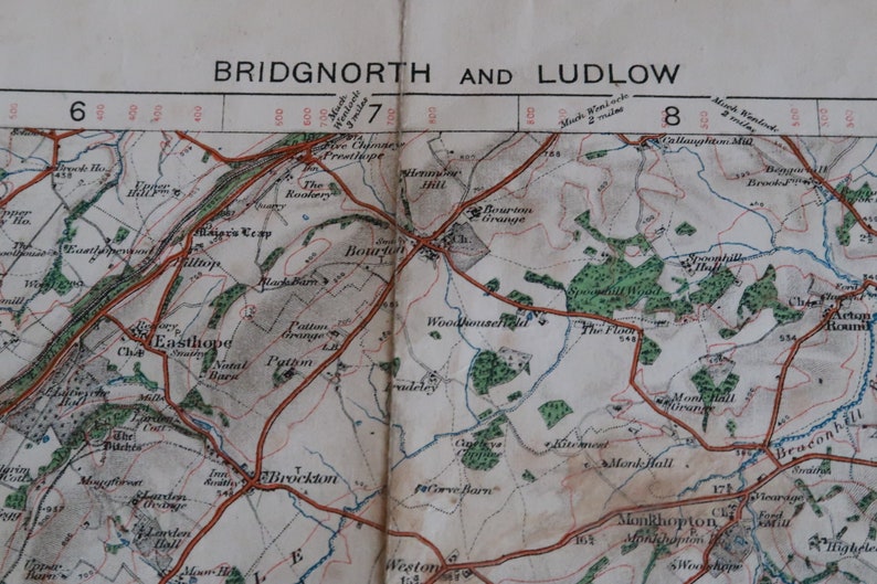 Vintage Map of Bridgnorth Antique Map & Globe Decoupage Etsy