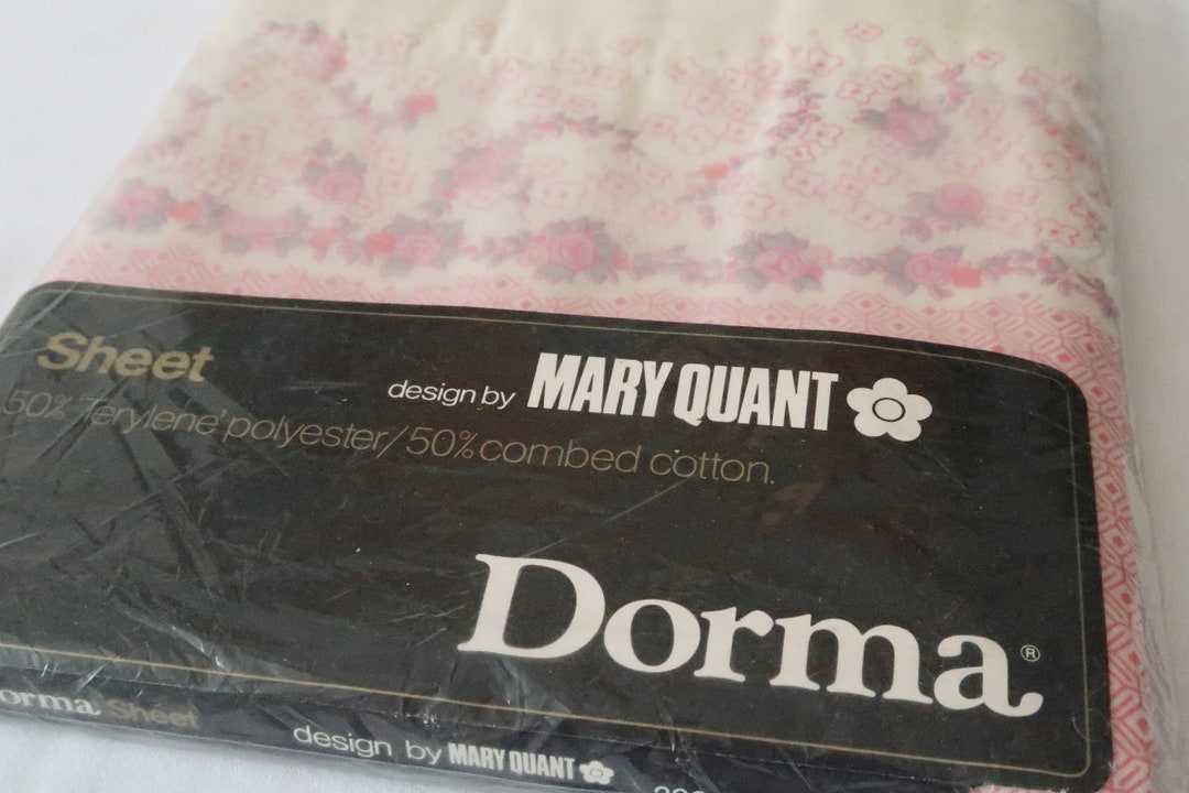 Dorma Double Flat Sheets, Mary Quant Flat Sheet, 1970's Fabric, 1970's Bedding, Vintage, Retro