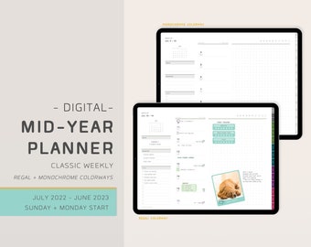Digital Planner - July 2022 to June 2023 - Academic Year - Modern