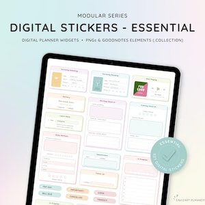 Essential Digital Planner Sticker Set - Modular Pastel (Updated!)