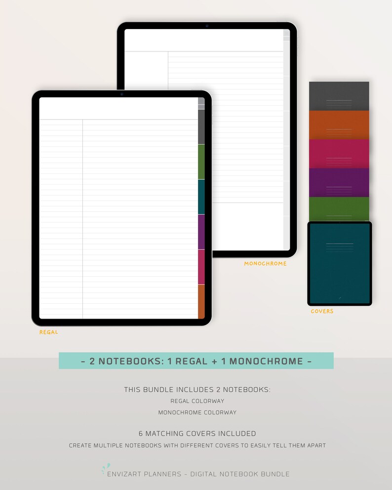 Digital Notebook Bundle 2 Digital Notebooks and 750 Digital Etsy