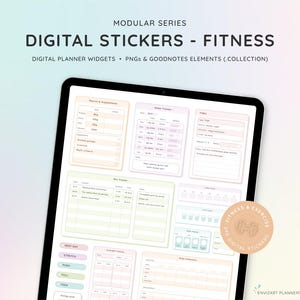 Digital Fitness Planner Stickers and Widgets - Pastel (Updated)