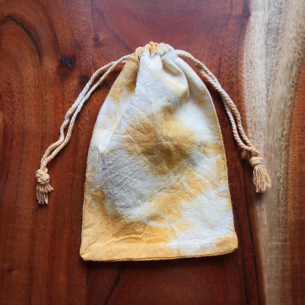 Hand-Dyed Orange Gift Pouch