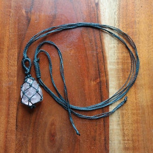 Macrame Rose Quartz Necklace