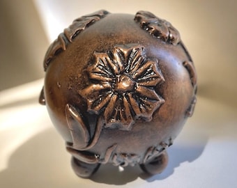 Sweet Flower Pet Cremation Urn for a Dog or Cat, Handmade and Personalized - medium
