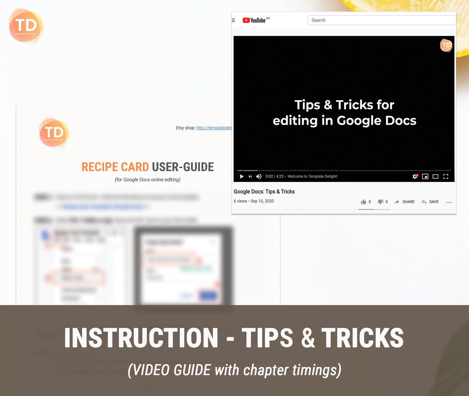  editable recipe card template google docs printable recipe etsy