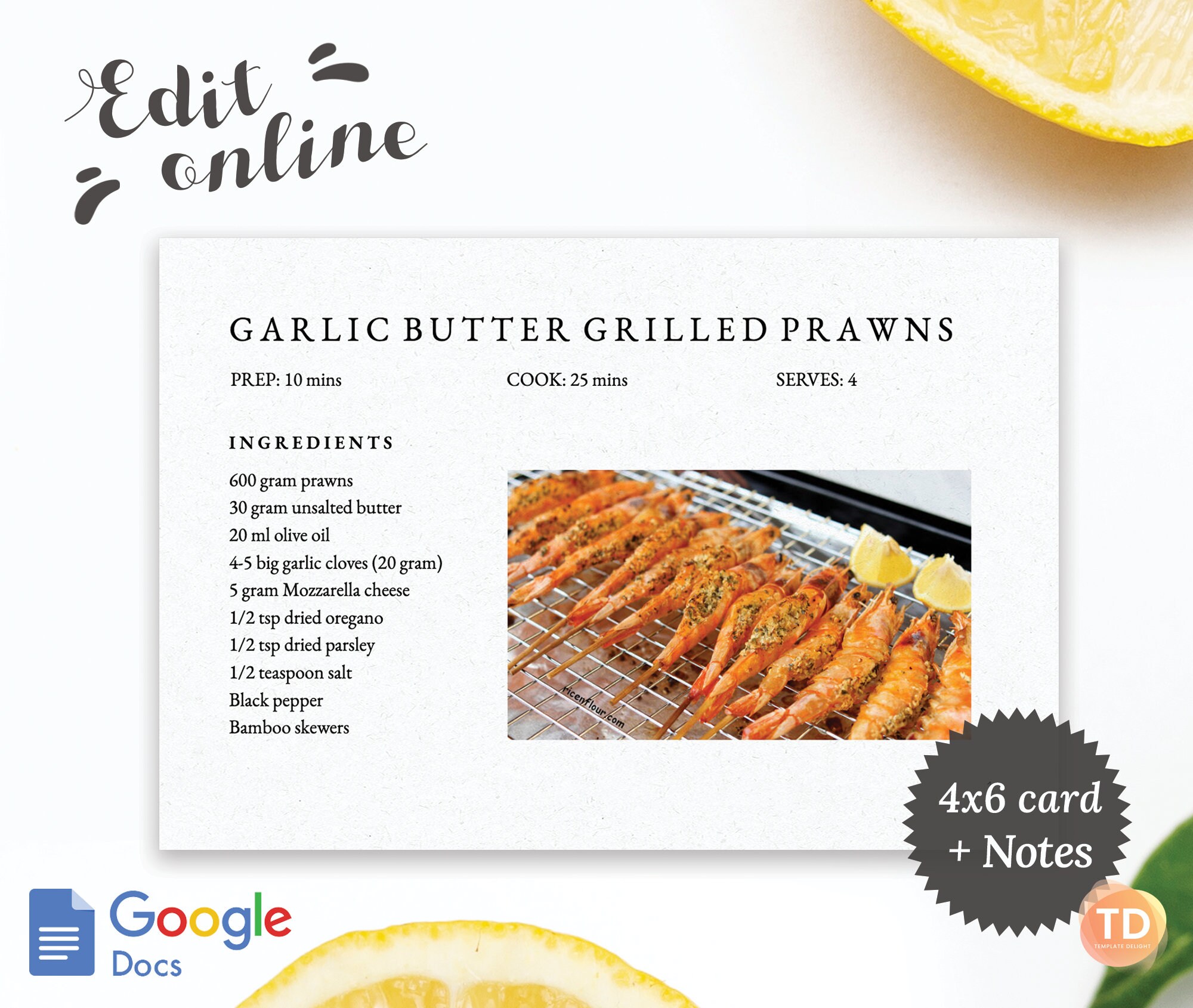 Recipe Card Template Google Docs Recipe Card Template Google Docs
