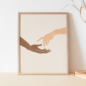 Hands Art Print | Hands Wall Print | Human Rights Poster | Come Together Wall Art | Printable Equality Wall Art | Love One Another Poster
