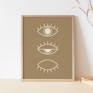 Closing Eye Art Print | Minimal Line Art Eye Poster | Eyelash Eye Wall Art | Boho Eye Poster | Modern Eye Drawing | Blinking Eye Wall Art