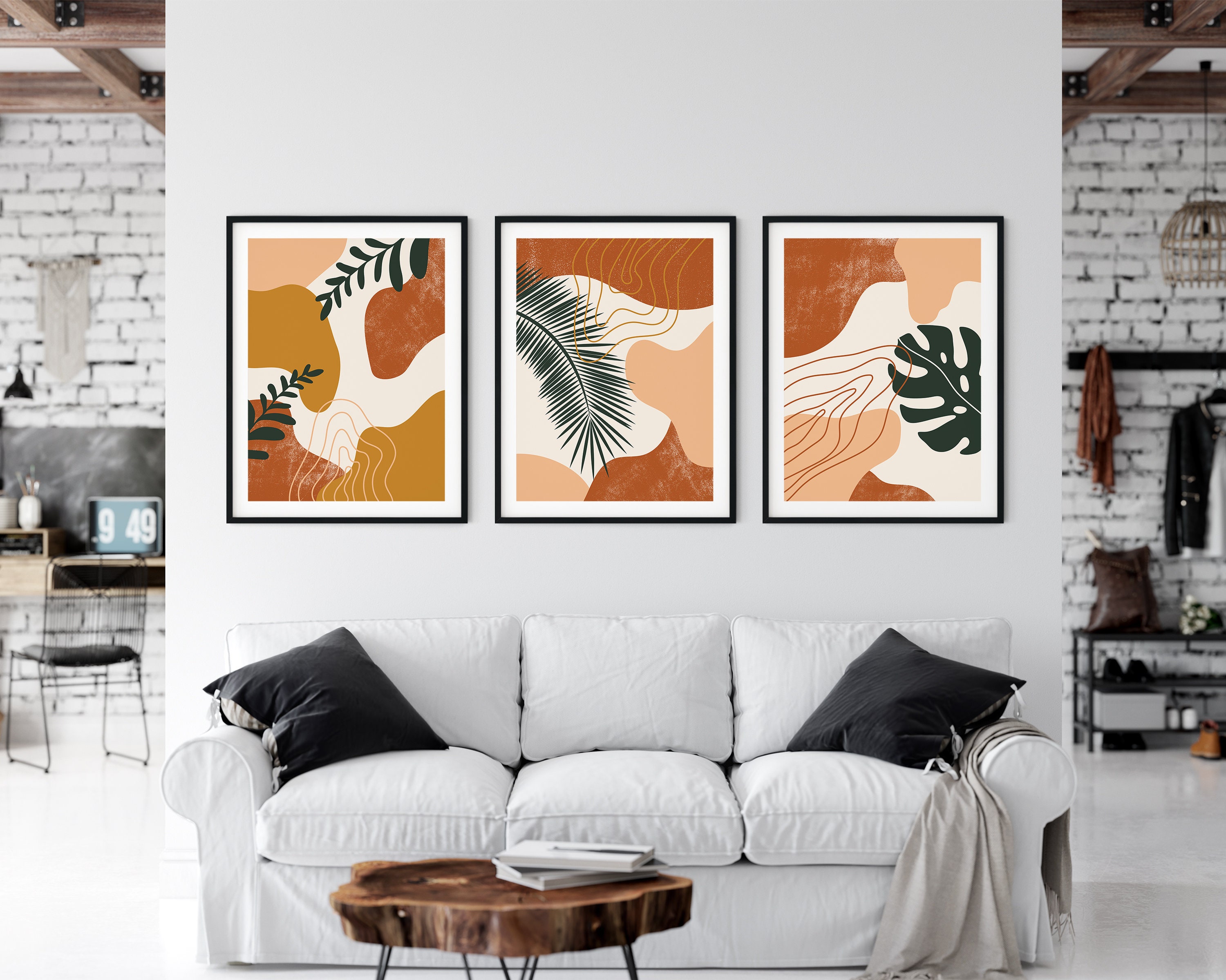 Abstract Art Set of 3 Prints | Abstract Gallery Wall Set | Printable ...