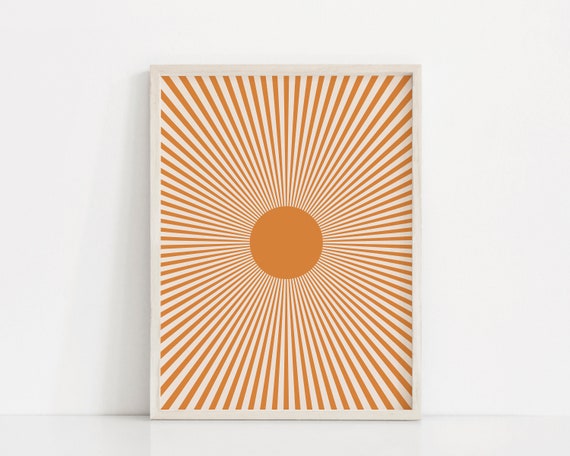 Abstract minimal downloadable art \u2022 printable \u2022 orange