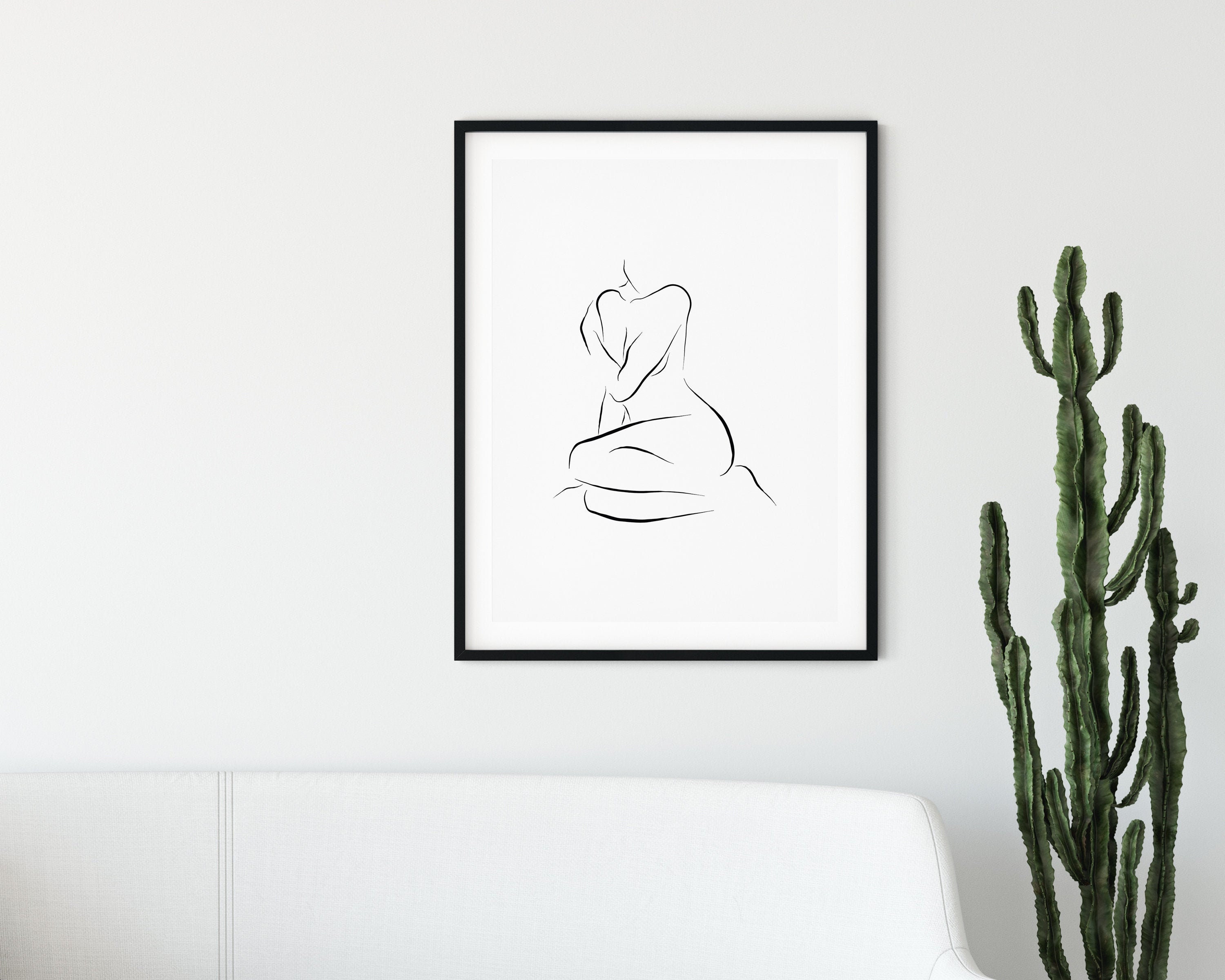 Minimalist Woman Art Print Simple Line Drawing Abstract | Etsy Australia