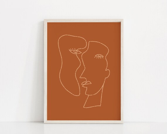 Abstract Face Art Print | Minimalist Abstract Woman Poster | Woman Face Line Art | Abstract Line Drawing Woman | Female Face Illustration