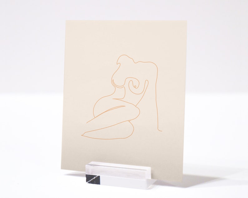Single Line Nude Art Print | One Line Drawing Of Nude Woman | Body Line Art Poster | Minimal Nude Art | Female Body Continuous Line Drawing image 7