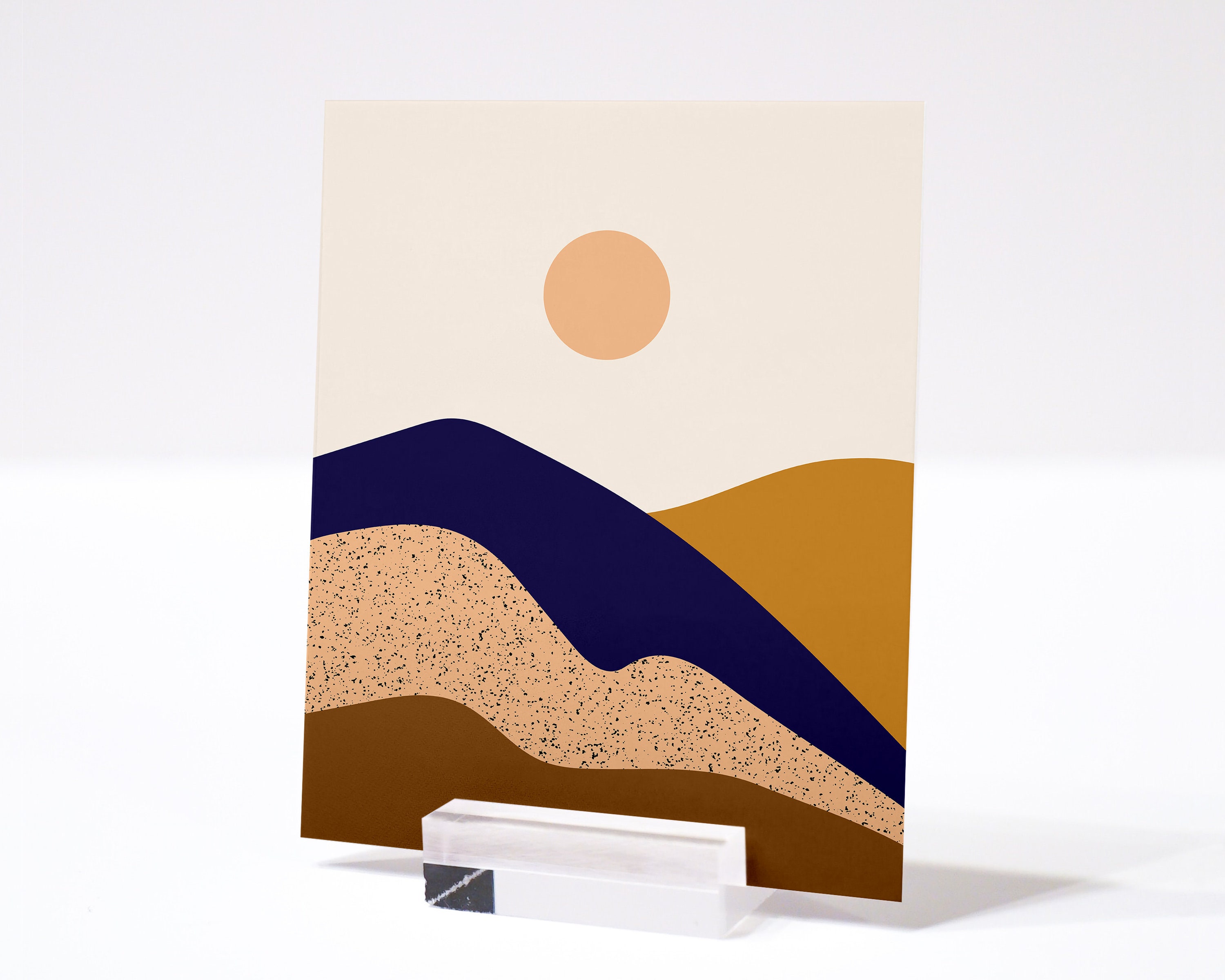 ミニマリストアート 太陽と自然 A4