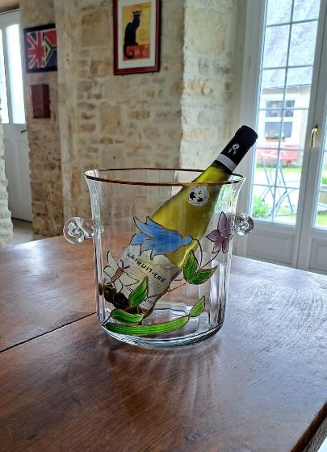 Vintage Glass Champagne Bucket. Stunning German Crystal Etsy