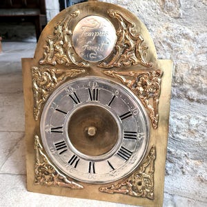 Beautiful, vintage, French, brass, long case, clock face. Circa 1960&#39;s / 70&#39;s