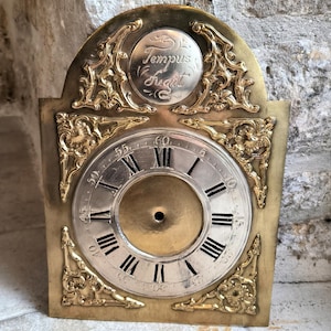 Beautiful, vintage, French, brass, long case, clock face. Circa 1960&#39;s / 70&#39;s