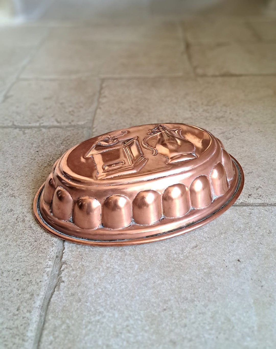 Kupfer Schale Schüssel Gefäss Oval Mit Deckel | Kaufen Auf
