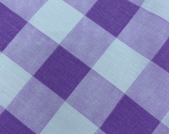 Vintage lightweight oversized gingham fabric