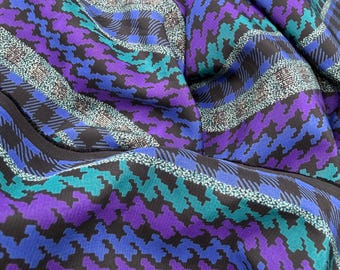 Silk or Poly vintage fabric yardage l 80s 90s vibe