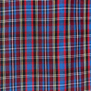 Vintage plaid lightweight yarn dyed shirting fabric