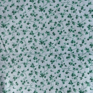 Vintage Fabric blue and green vine ditsy floral by Fabric Traditions