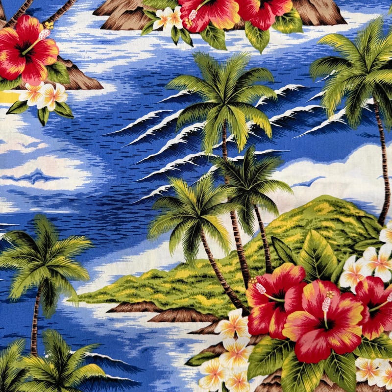 Tropical Print Fabric - Etsy