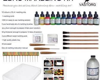 bookbinding supplies sydney Full Professional Marbling Kit, 12 colours, Ebru Kit, Artist Quality.