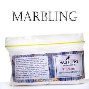 Épaississant pour marbrures, 500 g, carraghénine, qualité artiste,