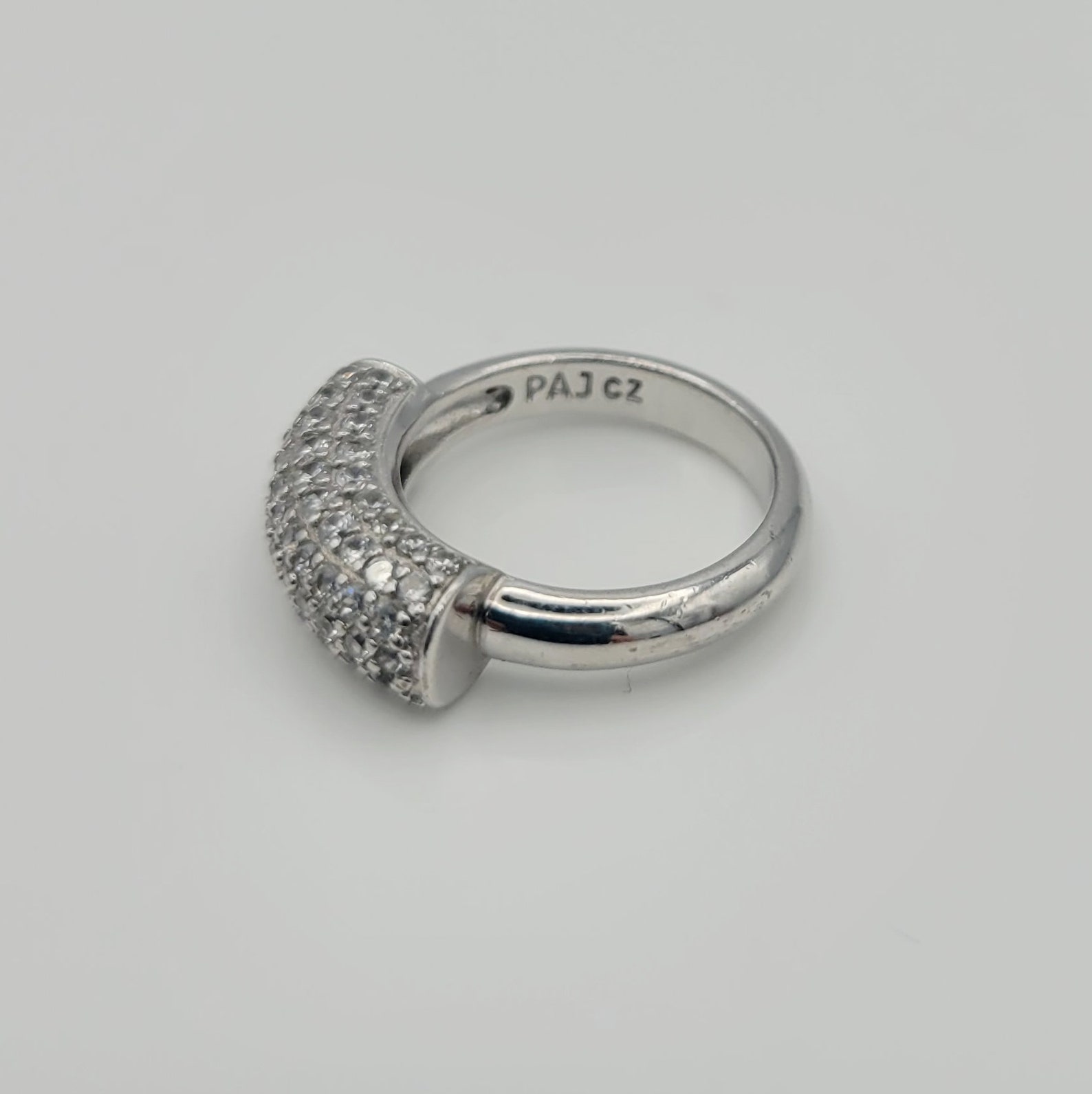 PAJ .925 Sterling Silver & Cubic Zirconia Statement Ring Right Etsy