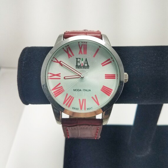 Vintage EA Orologio Moda Italia Large Face Men's Wrist Watch With