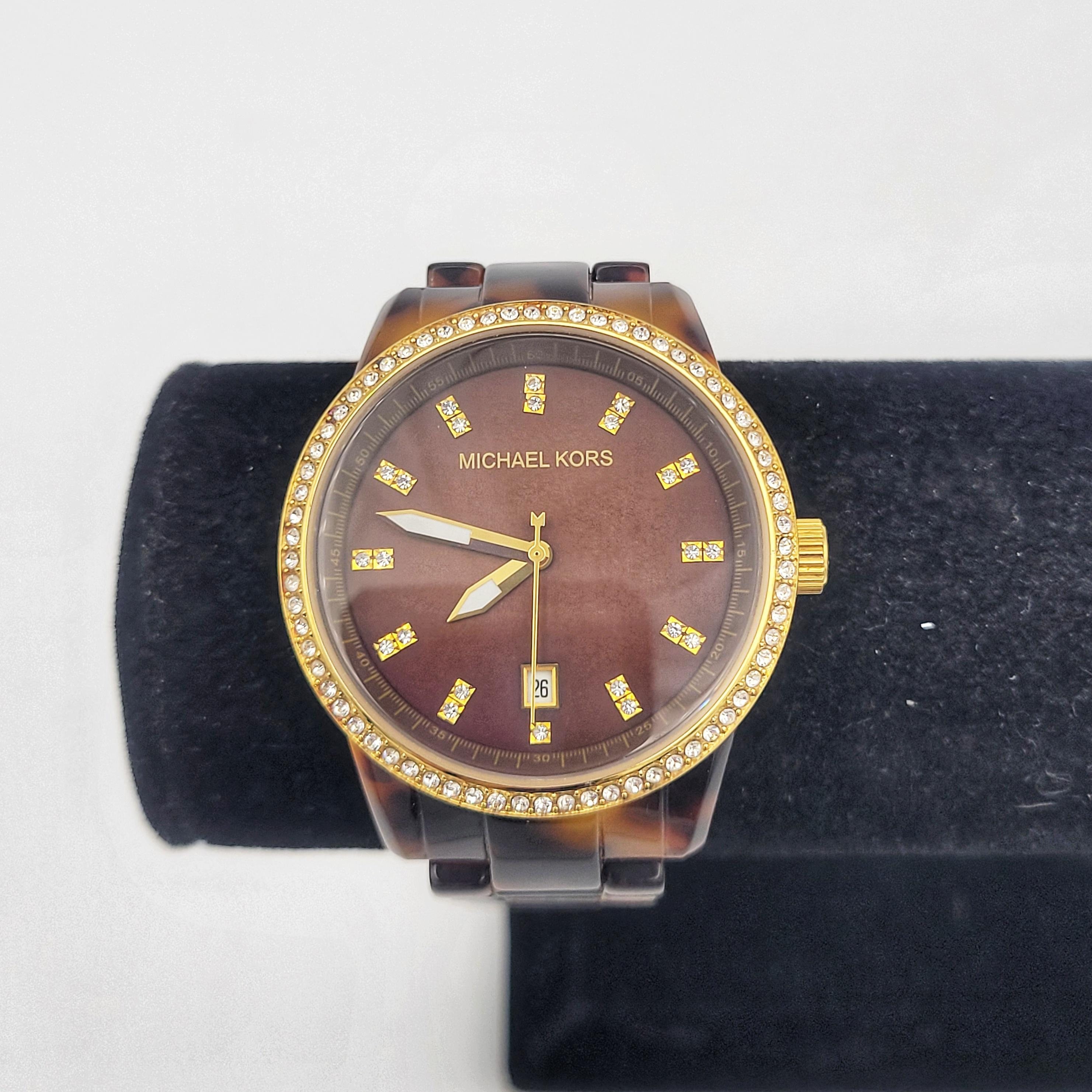 Michael Kors MK-5254 Gold Tone, Brown & Tortoiseshell Ladies 