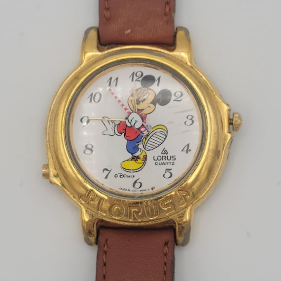 Mickey mouse watch store lorus gold