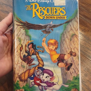 Vintage NOS Sealed 1992 Walt Disney&#39;s The Classics The Rescuers Down Under Clamshell VHS Home Video New Stock #1142 ISBN 1558901426