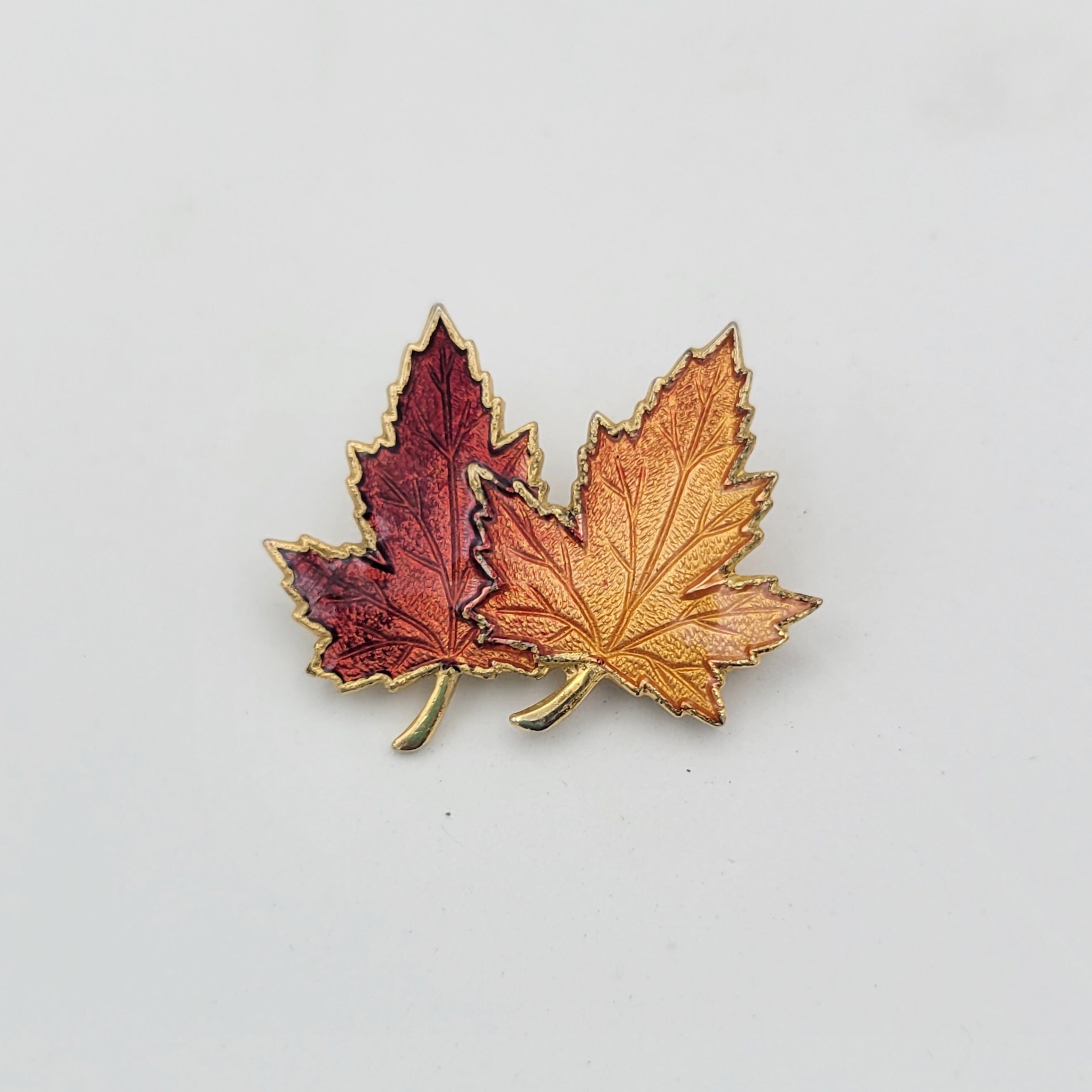 Garneck Ahornblatt Broschen - 2er Set Mit Perlen Für Schals & Hüte Im Herbst Design