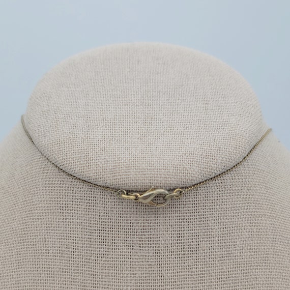 Vintage Gold Tone Long Necklace with Orange Faux … - image 6