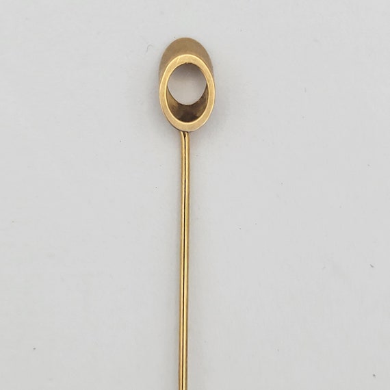 Vintage Gold Tone Chunky Openwork Oval Stick Pin Costume Jewelry Retro Statement Women Straight Hat Brooch Geometric Round 3D