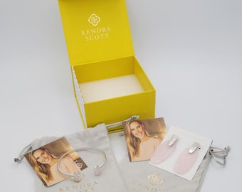 Kendra Scott Edie Rose Quartz Cuff Bracelet With Matching Aragon