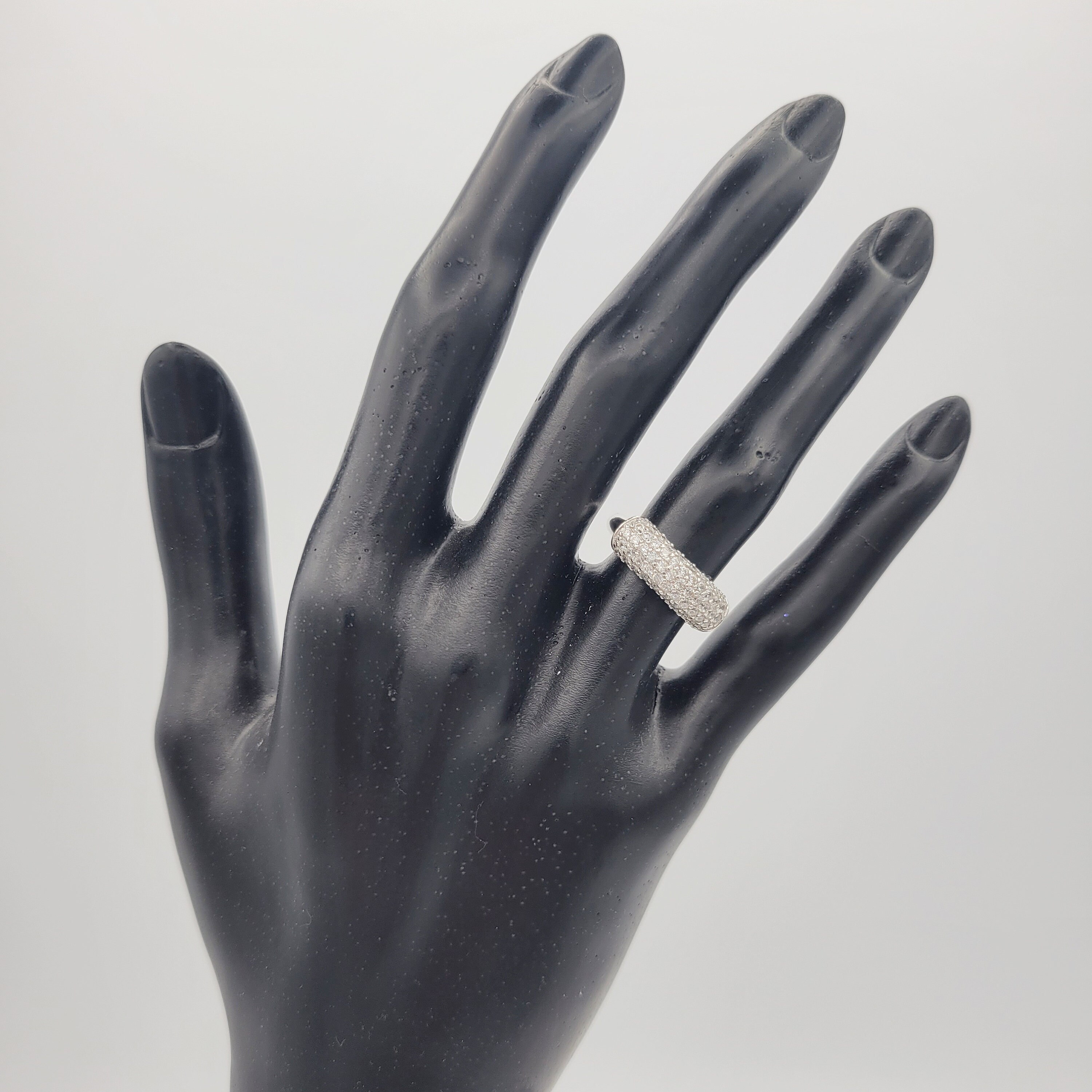 PAJ .925 Sterling Silver & Cubic Zirconia Statement Ring Right Etsy