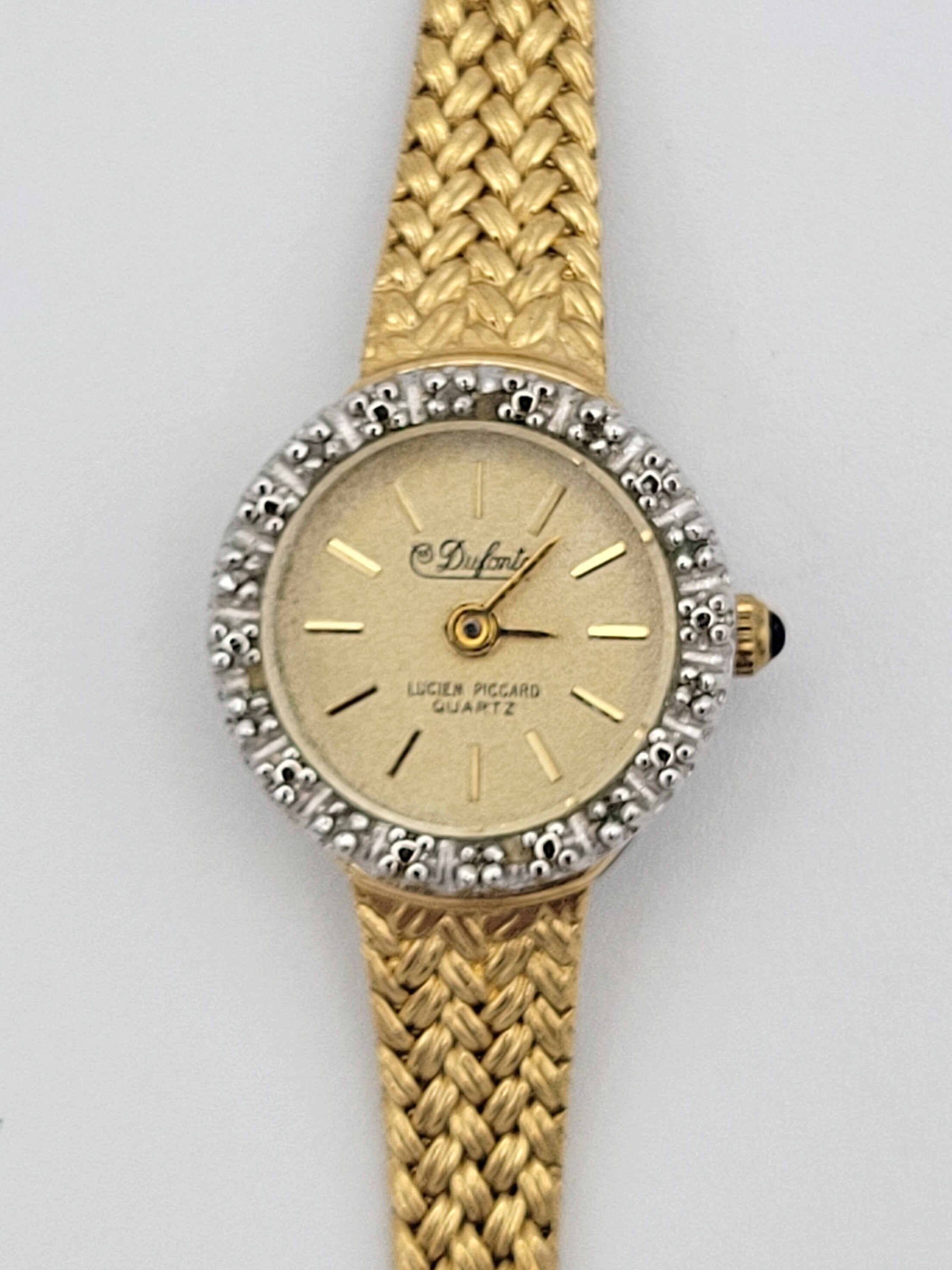 Vintage Dufonte Lucien Piccard Gold Tone Round Ladies Bracelet