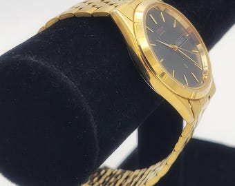 シルバー100 ゴールド150 1990×5 送料さーびす Vintage 1990s Citizen Men's Gold Tone Dress Watch With Day