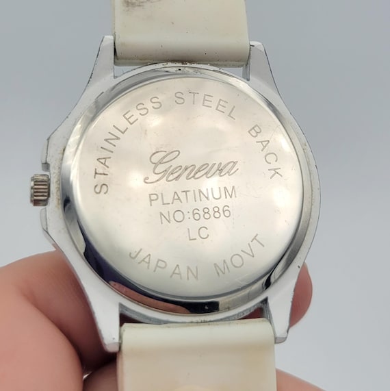 Geneva Platinum White Silver Tone Rhinestones Ladies Watch With Silicone Band Costume Jewelry Retro Statement Timepiece Quartz Women Etsy Ireland