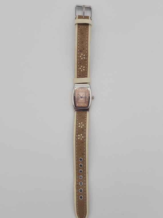 Vintage Silver Tone Rectangular Cushion Ladies Wa… - image 2