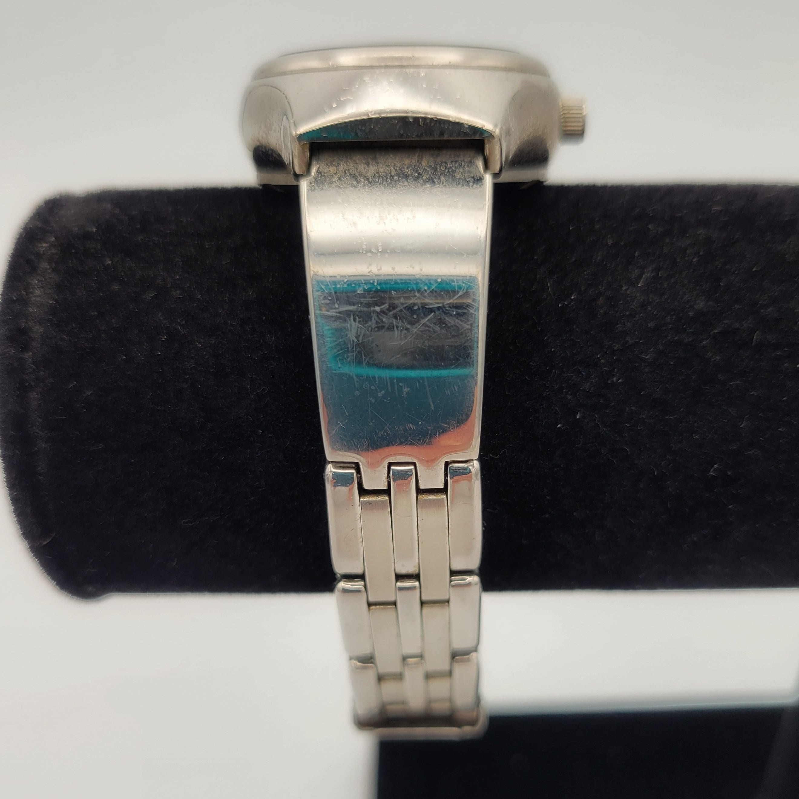 Fossil Big Tic JR-7877 Pink Analog & Digital Silver Tone Round