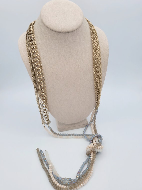 Vintage The Limited Multi-Strand Gold Tone Chain … - image 2