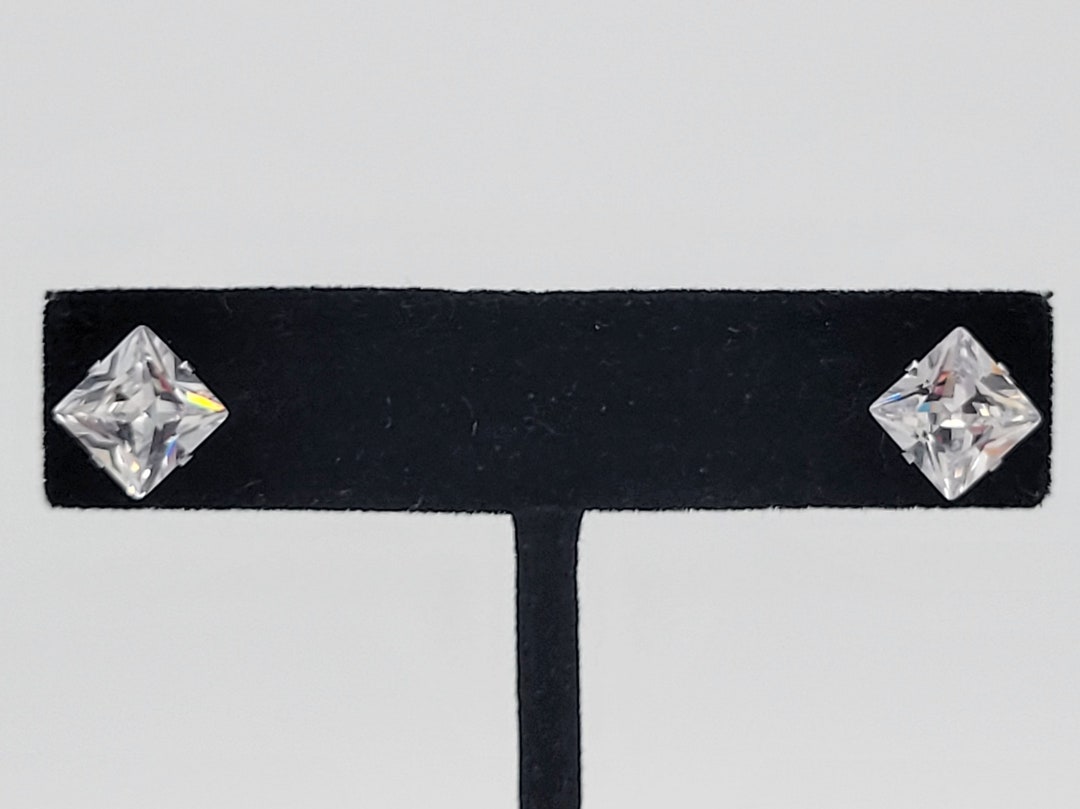 Orecchini In Argento 925 Con Gemma In Zirconia Cubica Nuovi