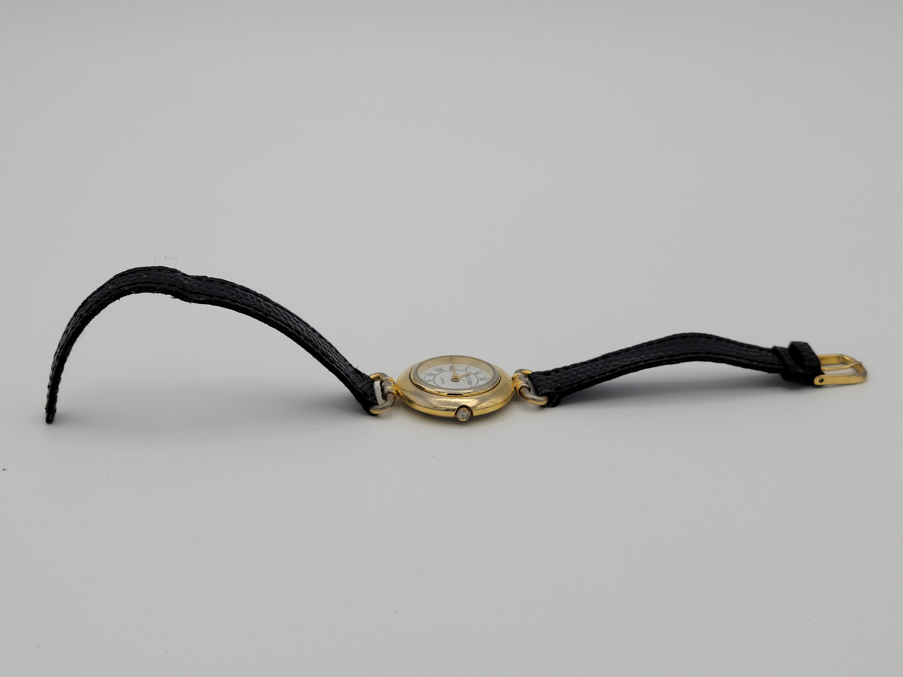 VTG Women\'s 30mm Futura Gold Tone Cork Watch with Leather Band Vintage Futura Gold Tone Ladies Watch with Genuine Leather  main image 2