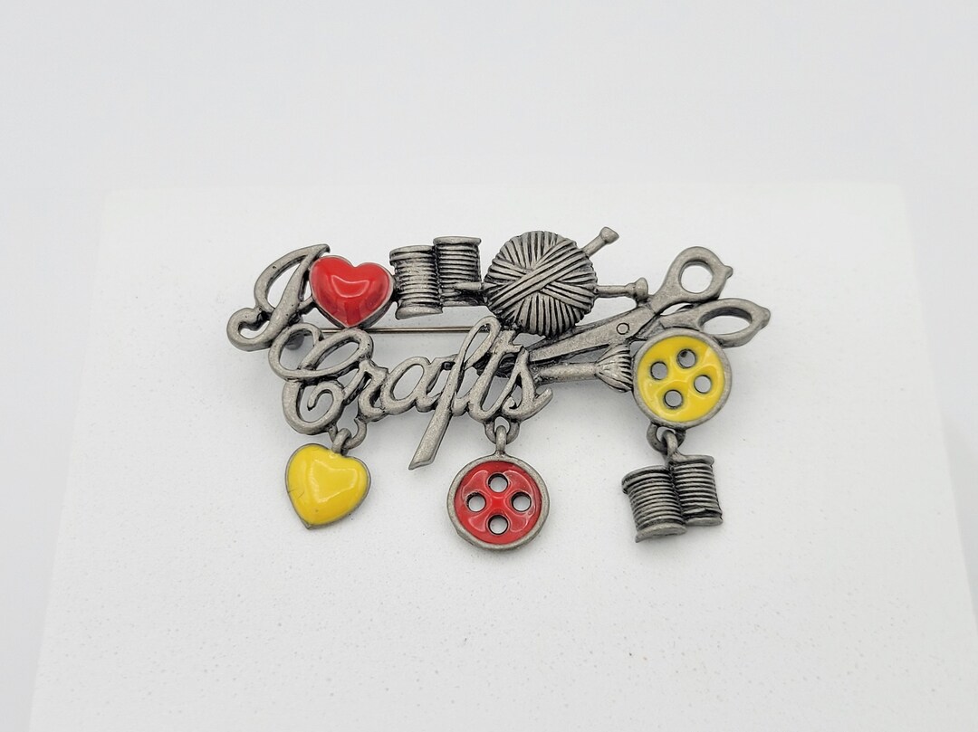 Broche Ski en argent - SA - Antiquités décoration
