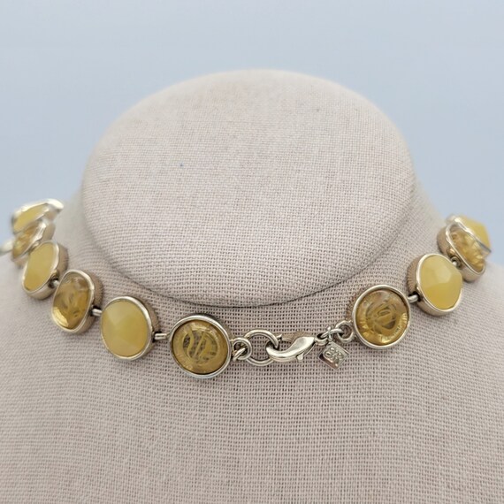 Vintage Banana Republic Gold Tone & Yellow Stone … - image 6